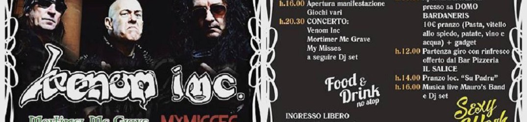 Venom Inc.: orari e dettagli della data in Sardegna 29/07/2017