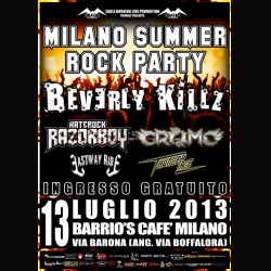Milano Summer Rock Party: il 13 luglio al Barrio's Cafè