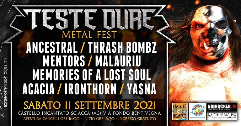 Teste Dure Metal Fest: Mentors (USA) e molti altri, guarda tutti i dettagli dell'edizione 2021