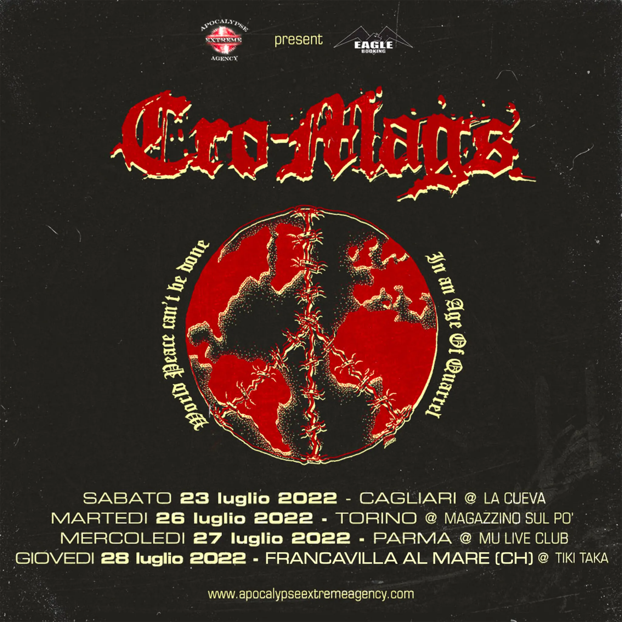 Cro-Mags: quattro date dal vivo in Italia a luglio