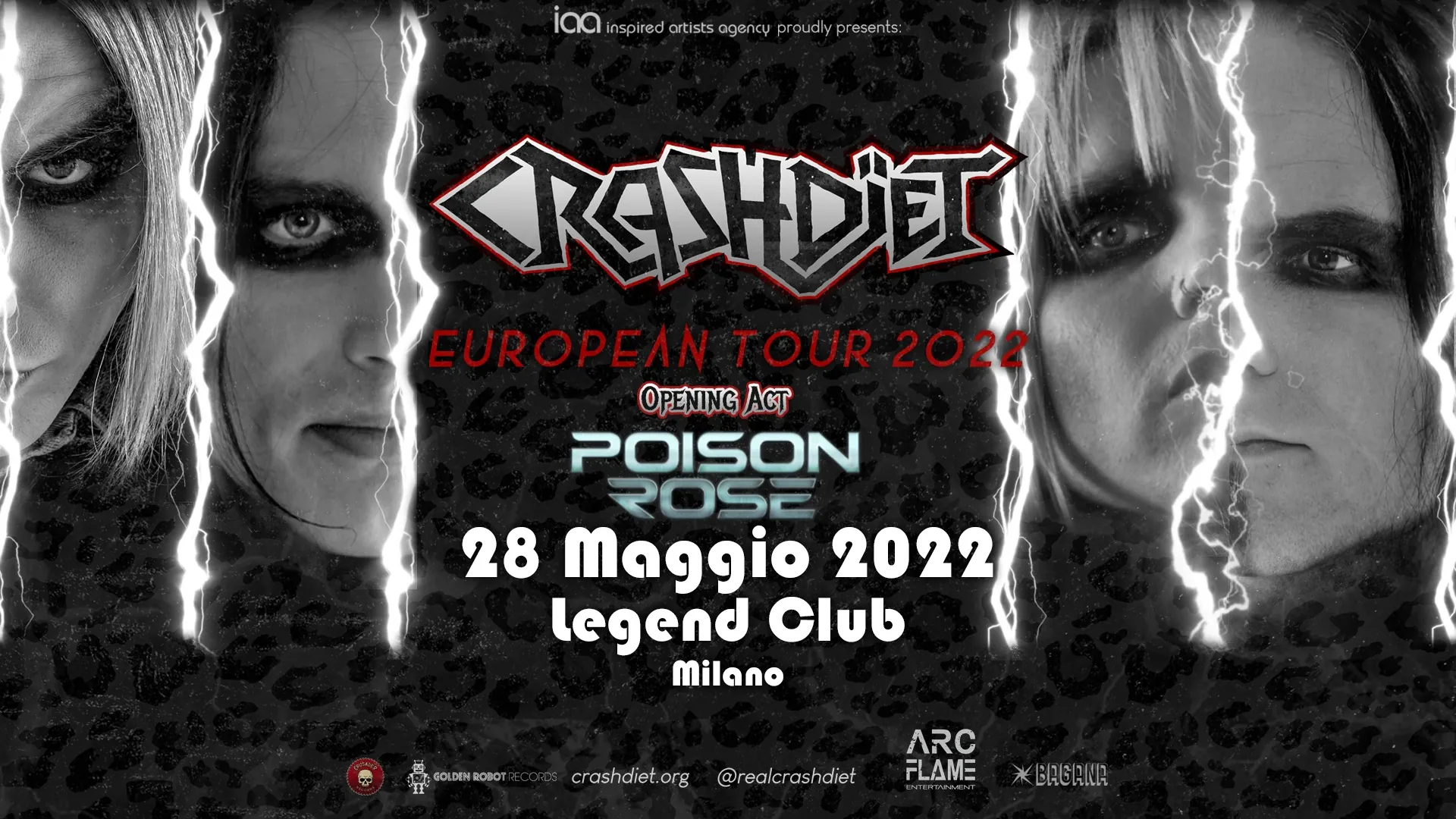 Live Report: Crashdïet + Poison Rose @ Legend Club, Milano - 28 maggio 2022