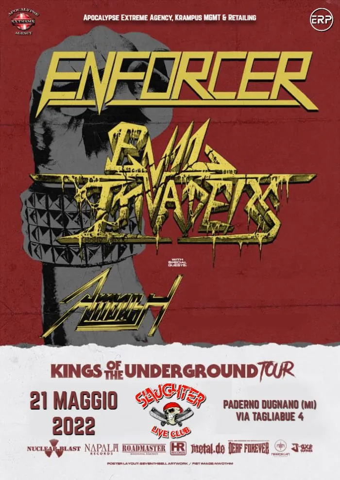 Live report: Ambush, Evil Invaders, Enforcer @ Slaughter, Paderno Dugnano (MI), 2022