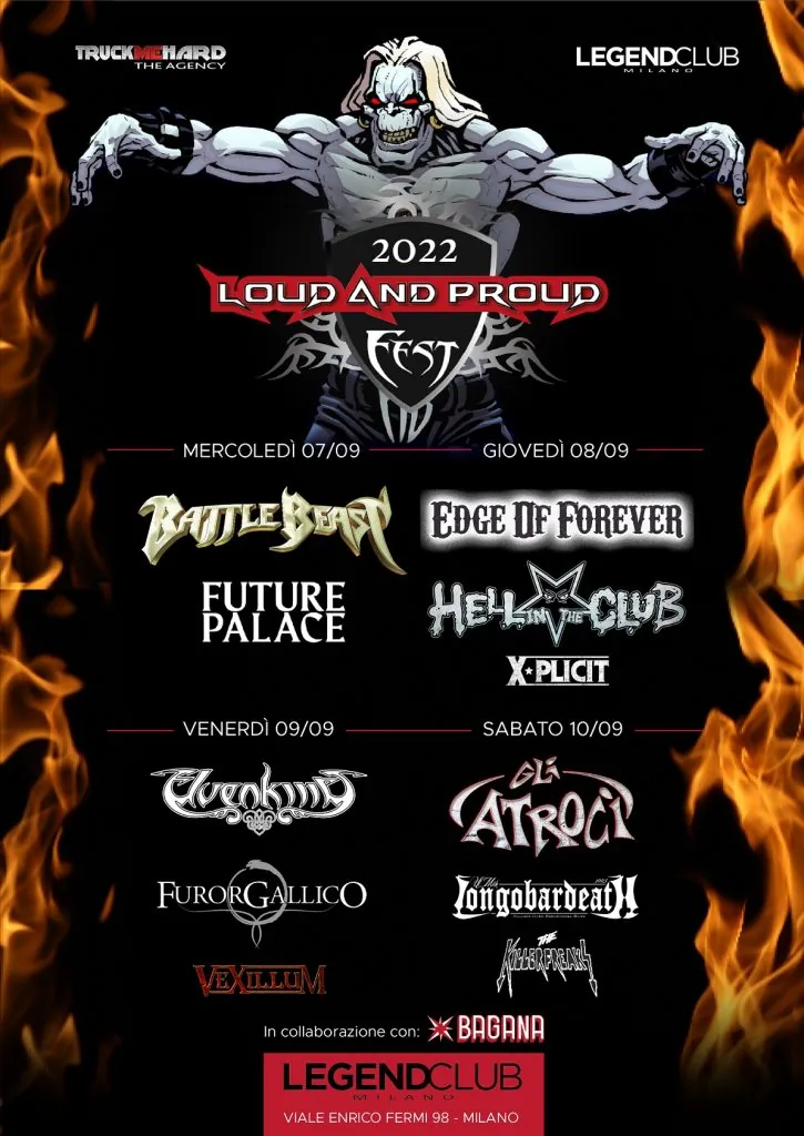 Loud and Proud Fest 2022: Battle Beast, Atroci e molti altri, il bill definitivo