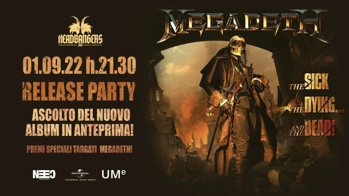 Megadeth: anteprima di “The Sick, The Dying... And The Dead!” all'Headbanger Pub (MI)