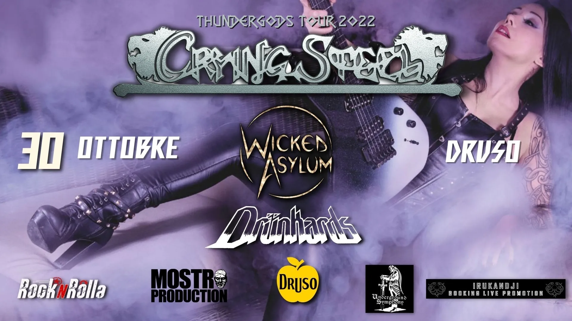 Live Report: Crying Steel + Wicked Asylum + Drunkards @ Druso, Ranica (BG), 30/10/2022