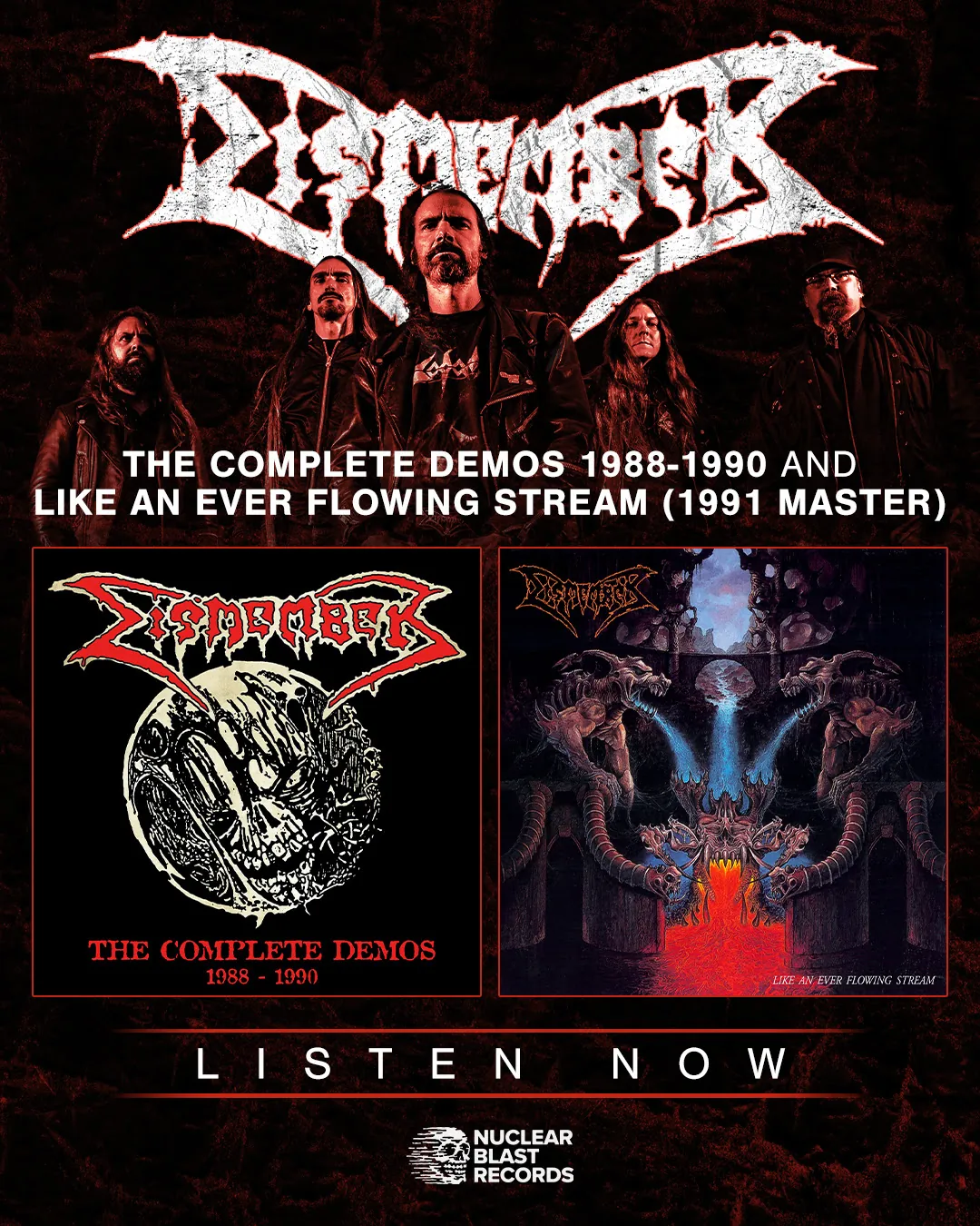 Dismember: in streaming tutto "The Complete Demos (1988-1990)"