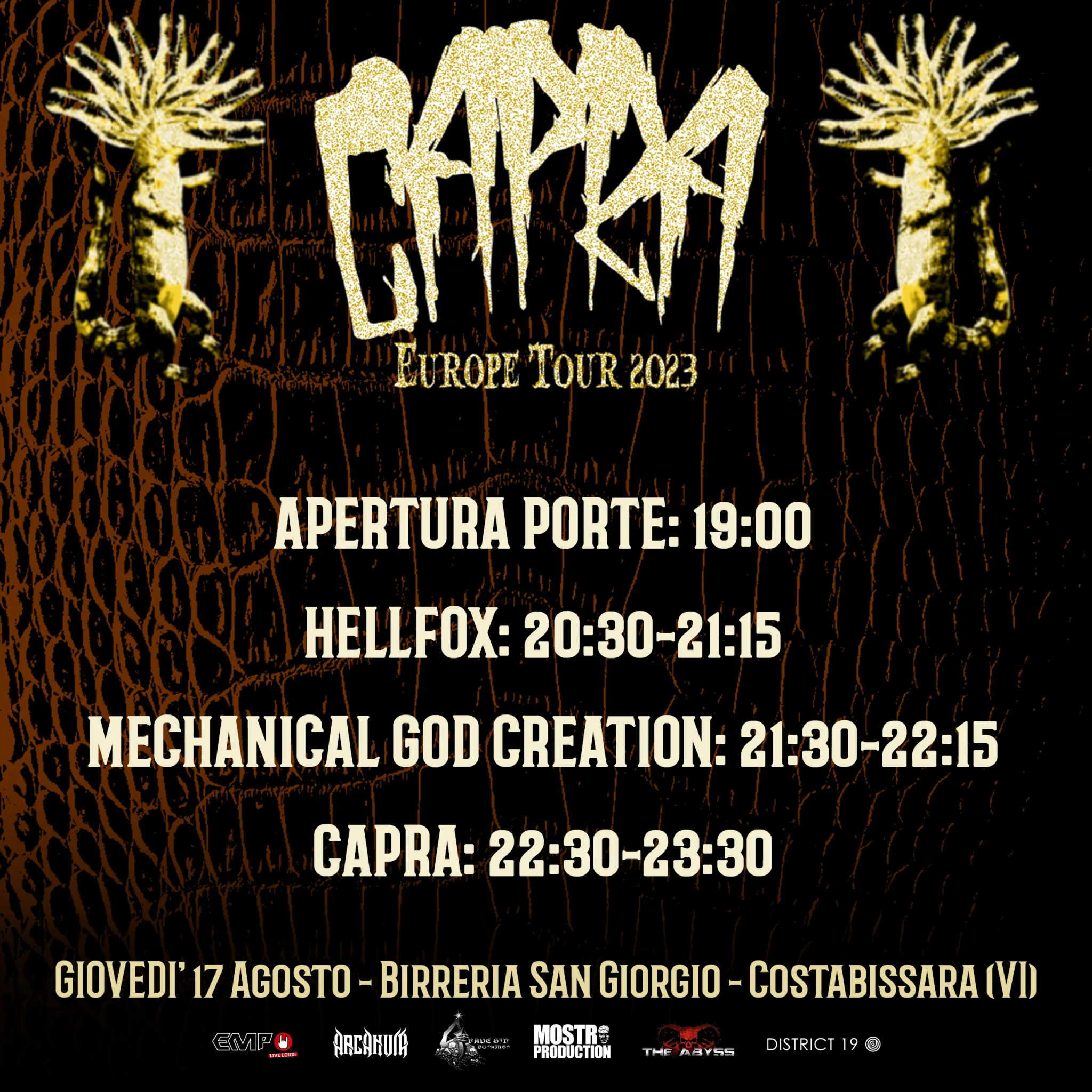 Capra: una data assime a assieme a Hellfox e Mechanical God Creation
