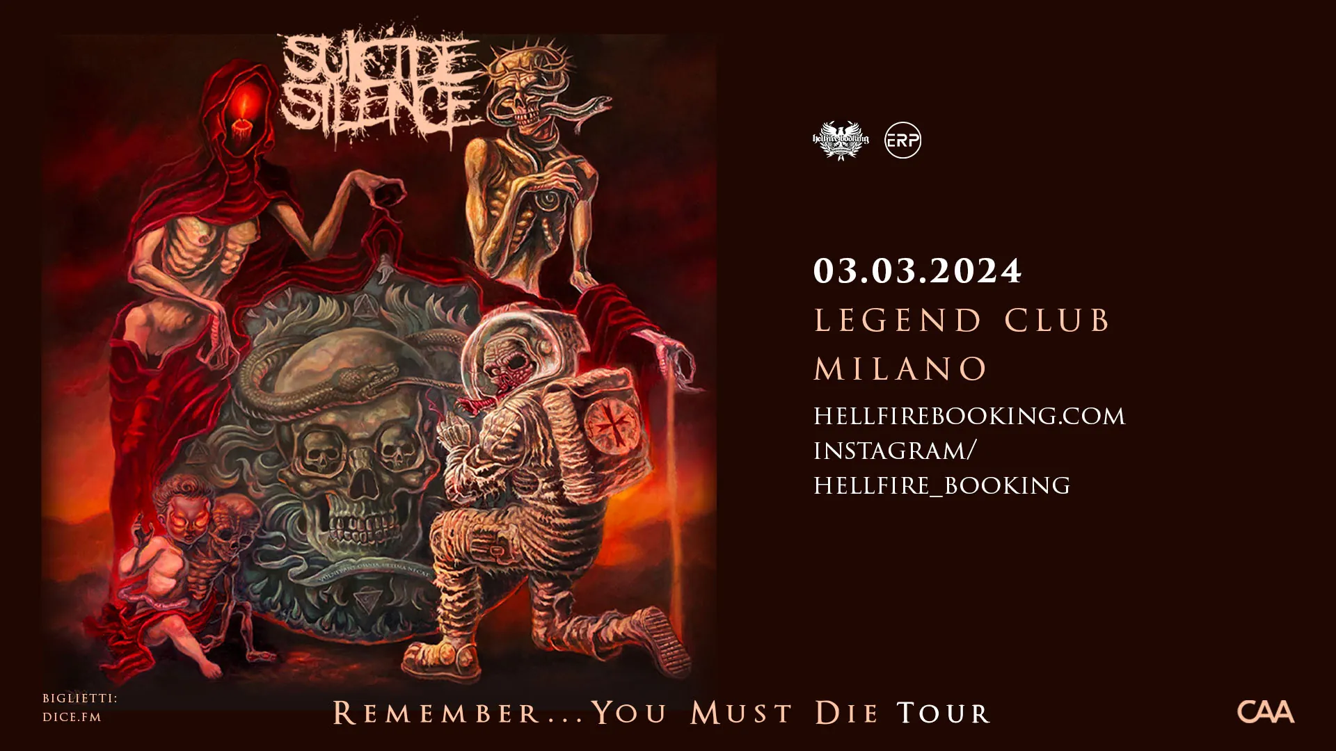 Suicide Silence: due date in Italia a marzo 2024