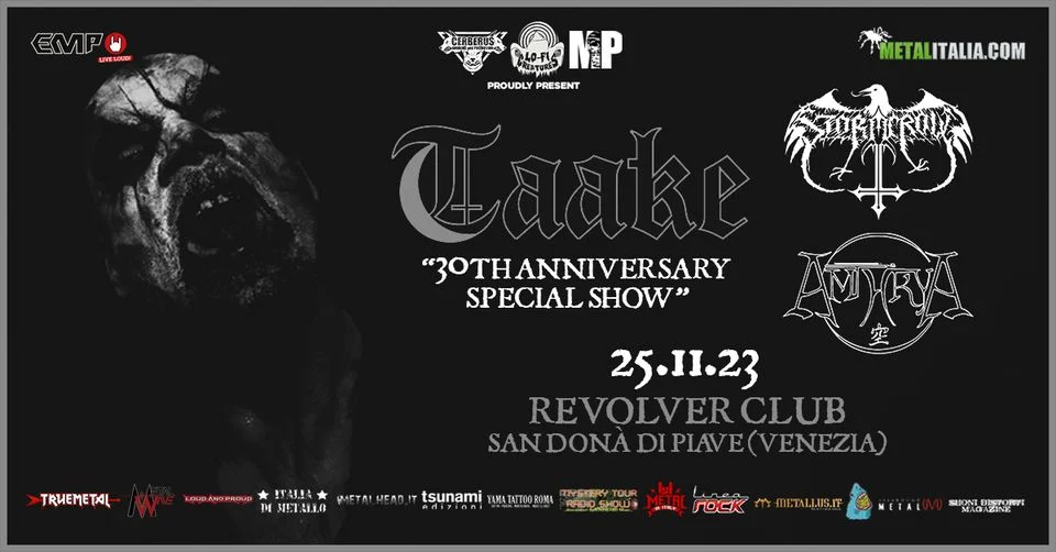 Live Report: Taake + Stormcrow + Amthrÿa @Revolver Club di San Donà (Tv) – 25/11/2023