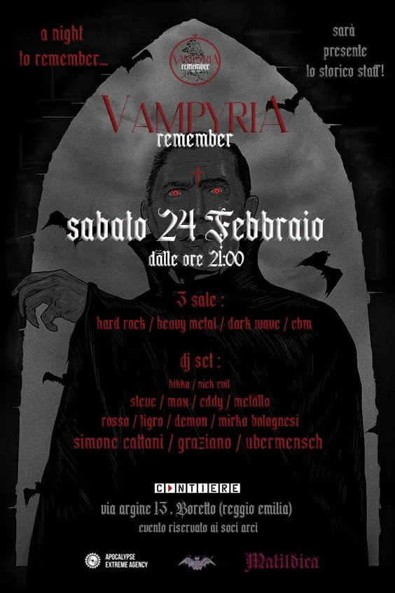 Vampyria Remember One Night Only: una serata speciale per ricordare lo storico metal pub di Reggio Emilia