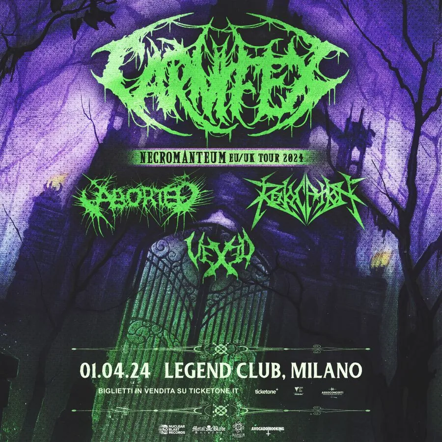 Live Report: Carnifex + Aborted + Revocation + Vexed @ Legend Club, Milano  - 01/04/2024