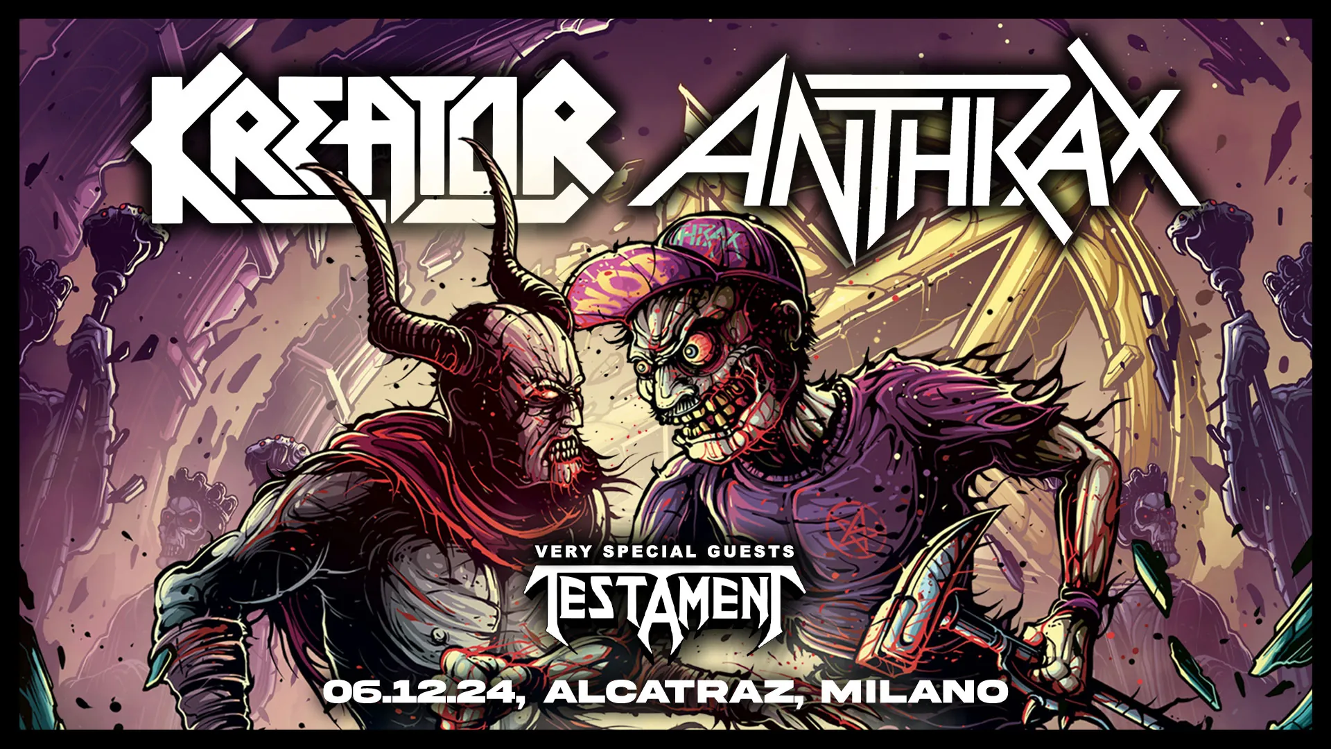 Kreator + Anthrax + Testament @ Alcatraz, Milano - 06/12/2024