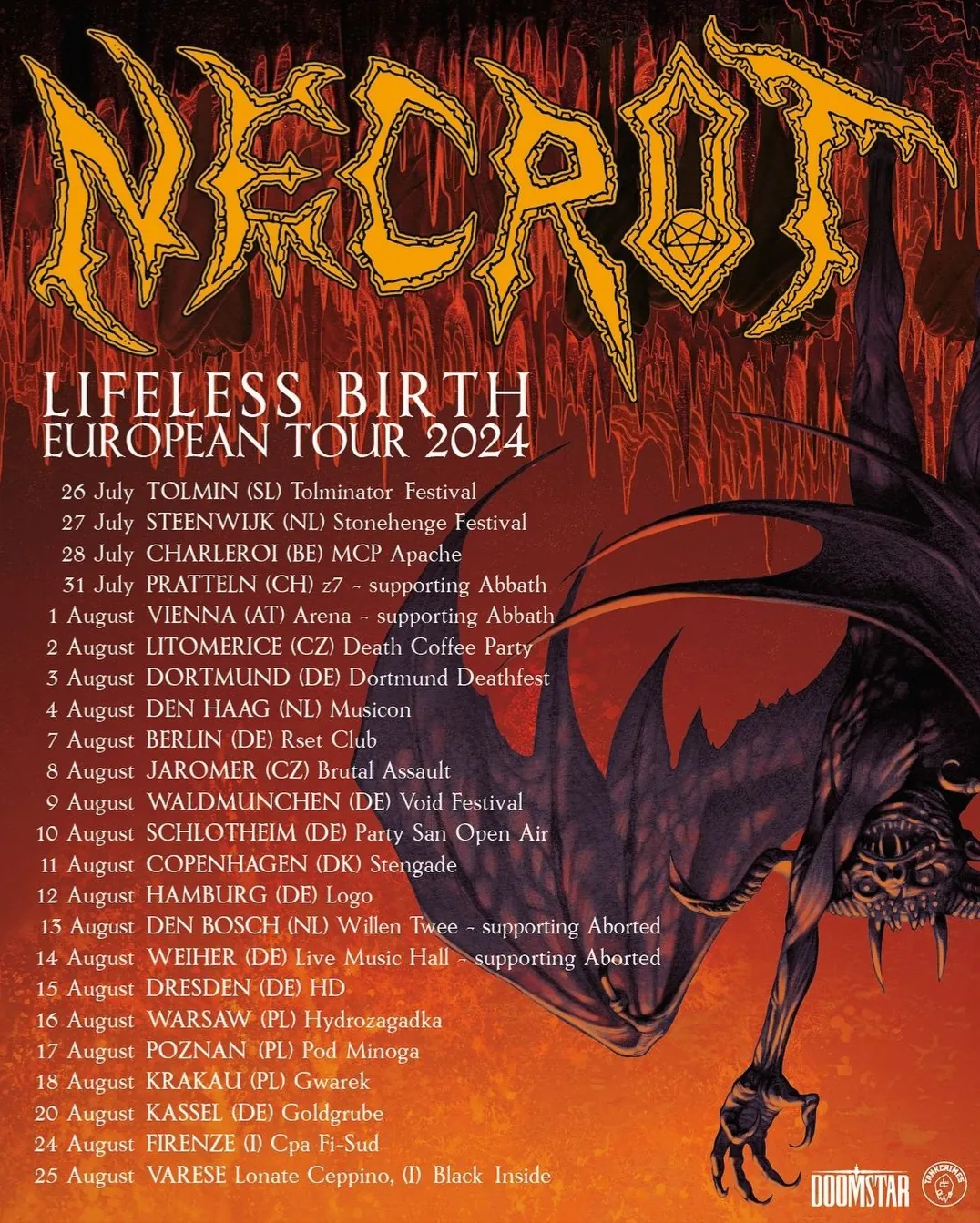 Necrot + Devoid of Thought + Exequiae Sacro @ Black Inside, Lonate Ceppino (VA) - 25/08/2024