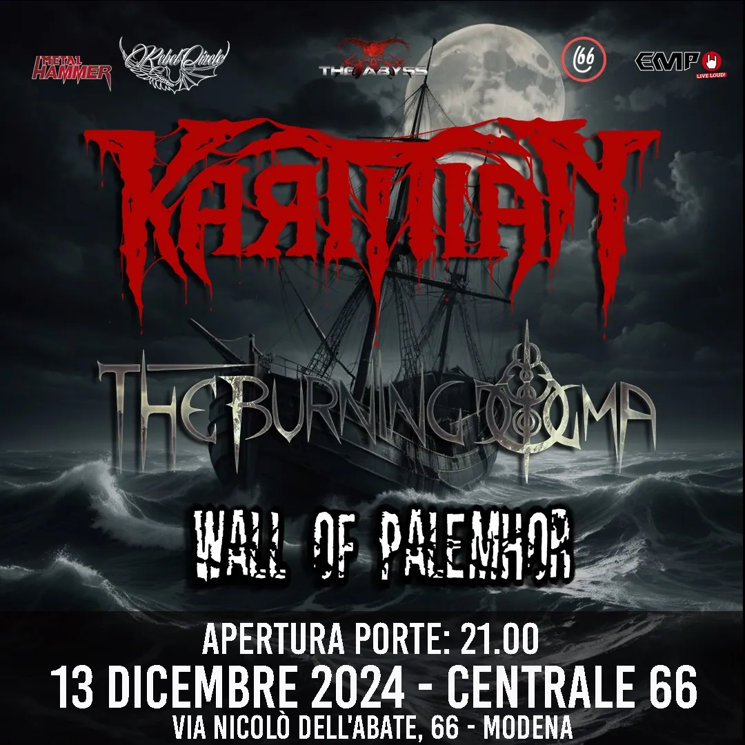 Karmian: con The Burning Dogma e Wall Of Palemhor live al Centrale 66 di Modena