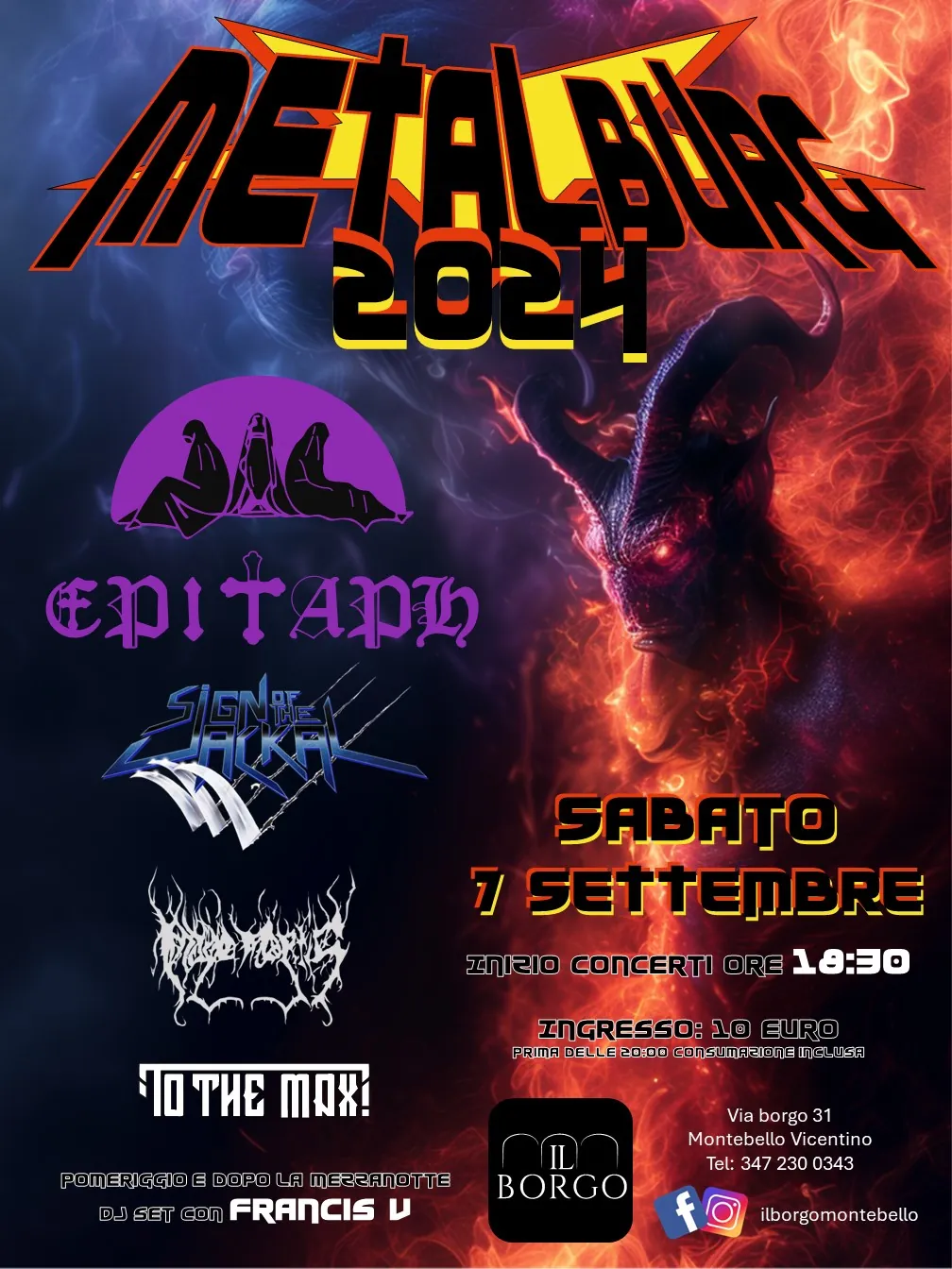 Metalburg 2024: sabato 7 dal vivo Epitaph, Sign of the Jackal e altri