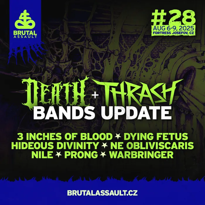 Brutal Assault 2025: aggiunte altre band death/thrash