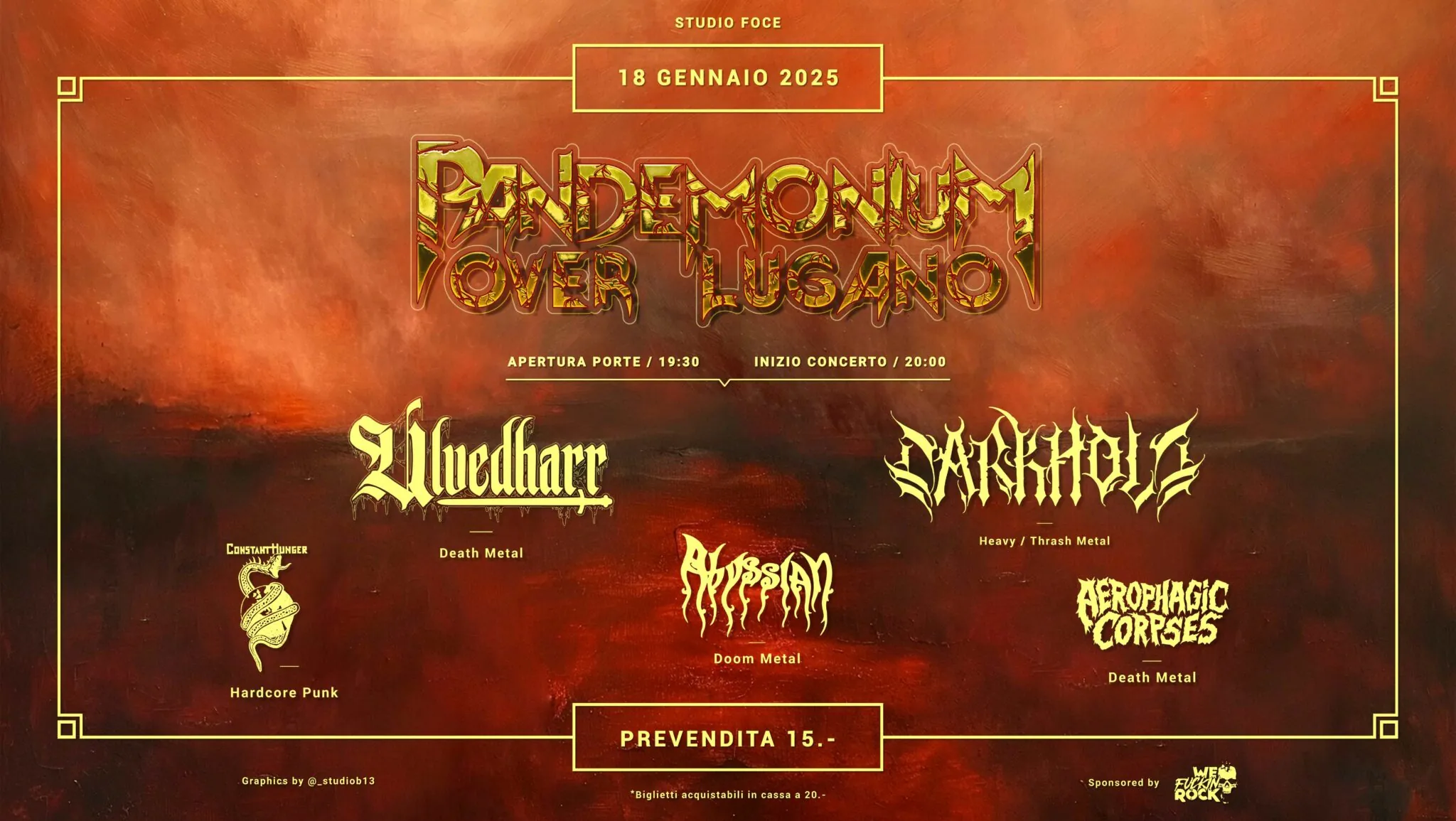 Pandemonium Over Lugano: Ulvedharr co-headliner la sera del prossimo 18 gennaio