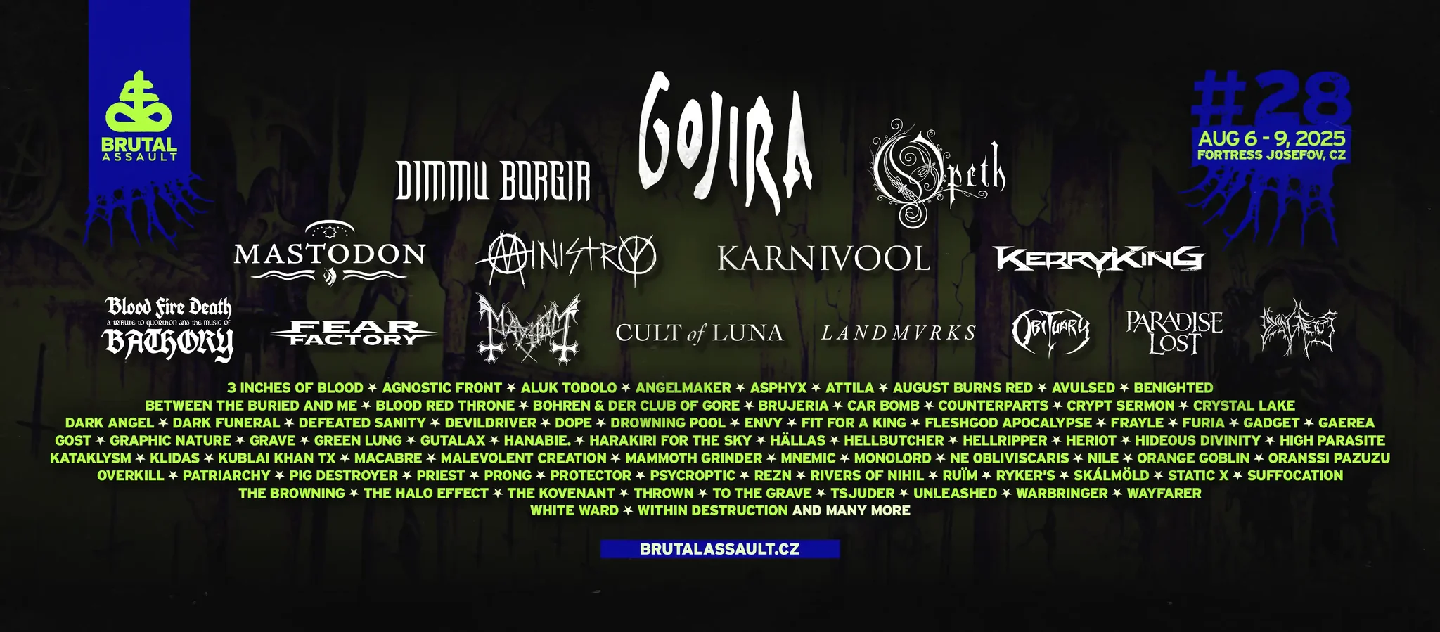 Brutal Assault: definito il 70% della lineup per l'edizione #28