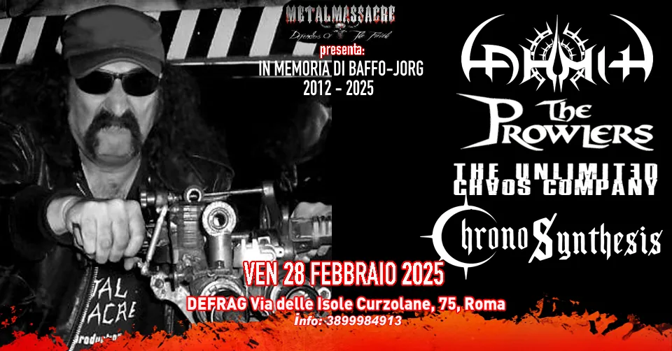 Live Report: memorial Baffo Jorg @Defrag, Roma - 28/02/2025