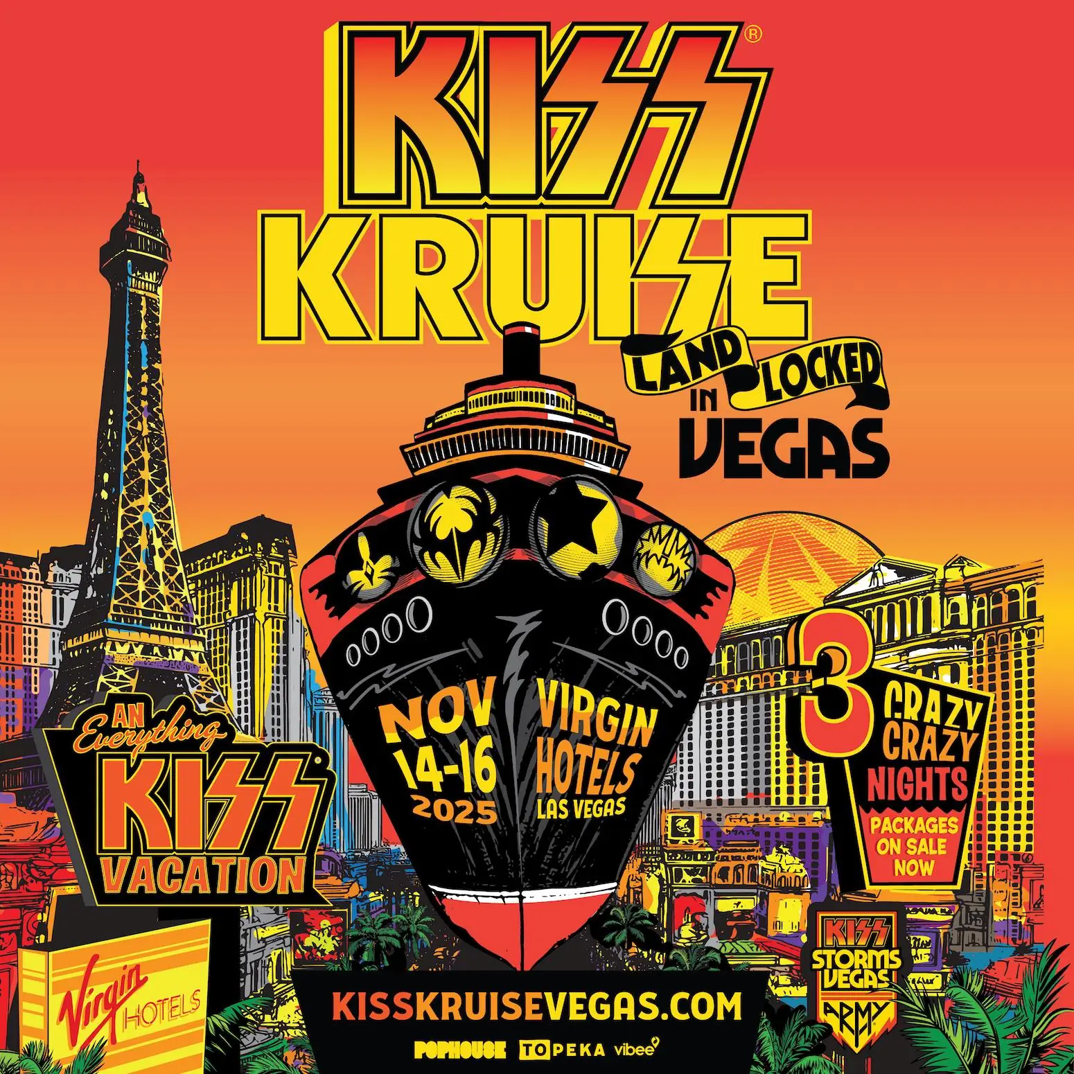 Kiss: annunciata la "Kiss Kruise: Land-Locked In Vegas" a novembre