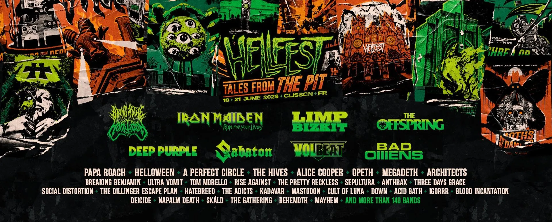 Hellfest Open Air 2026: annunciati Iron Maiden, Limp Bizkit, Megadeth, Anthrax e tanti altri