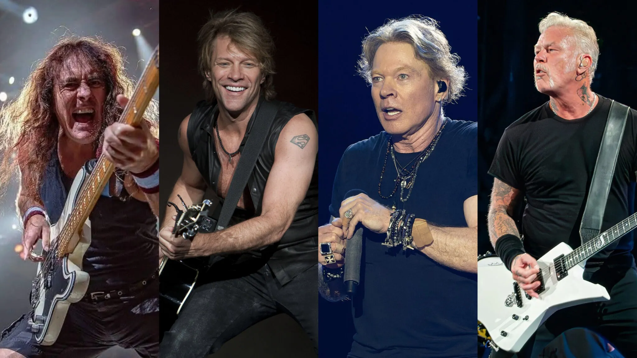 Metallica, Bon Jovi, Iron Maiden e Guns N' Roses sono tra gli artisti che hanno venduto più biglietti per i loro concerti negli anni 2000