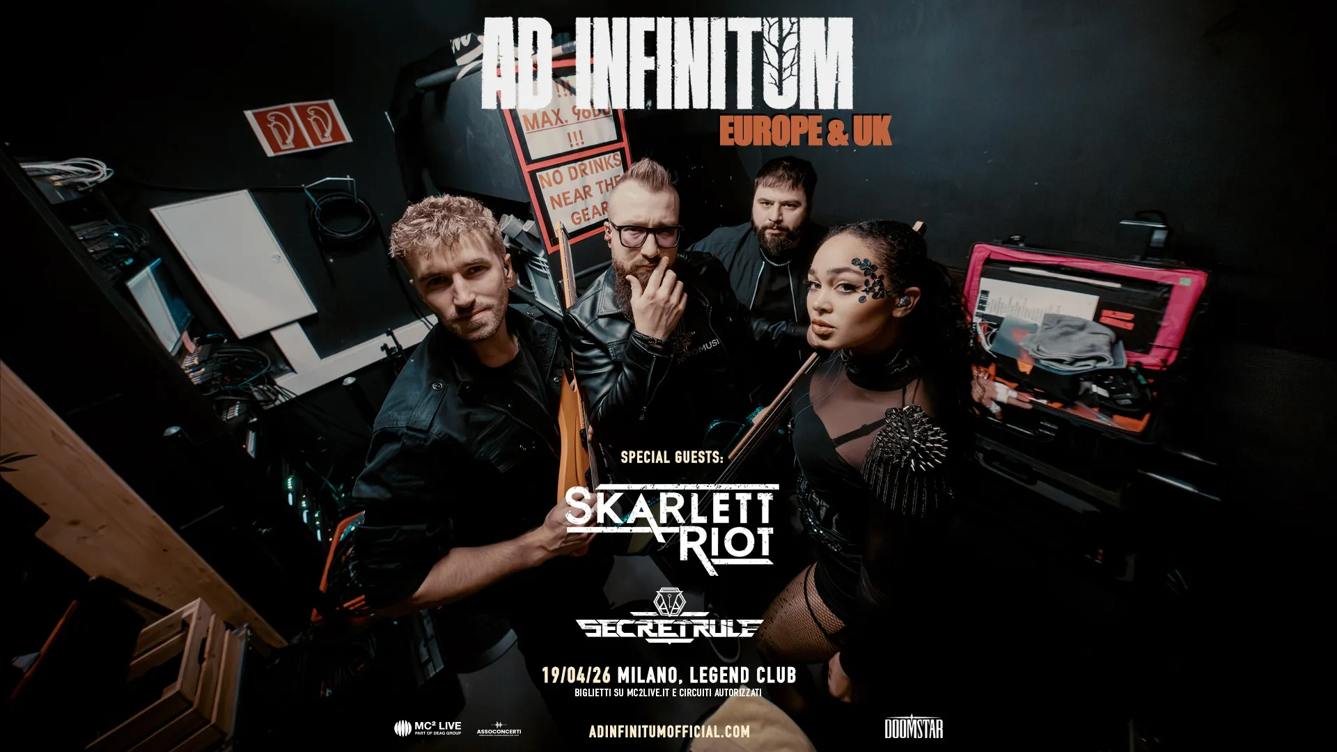 Live Report: Ad Infinitum+Skarlett Riot+Secret Rule @ Legend, Milano - 19/04/2026
