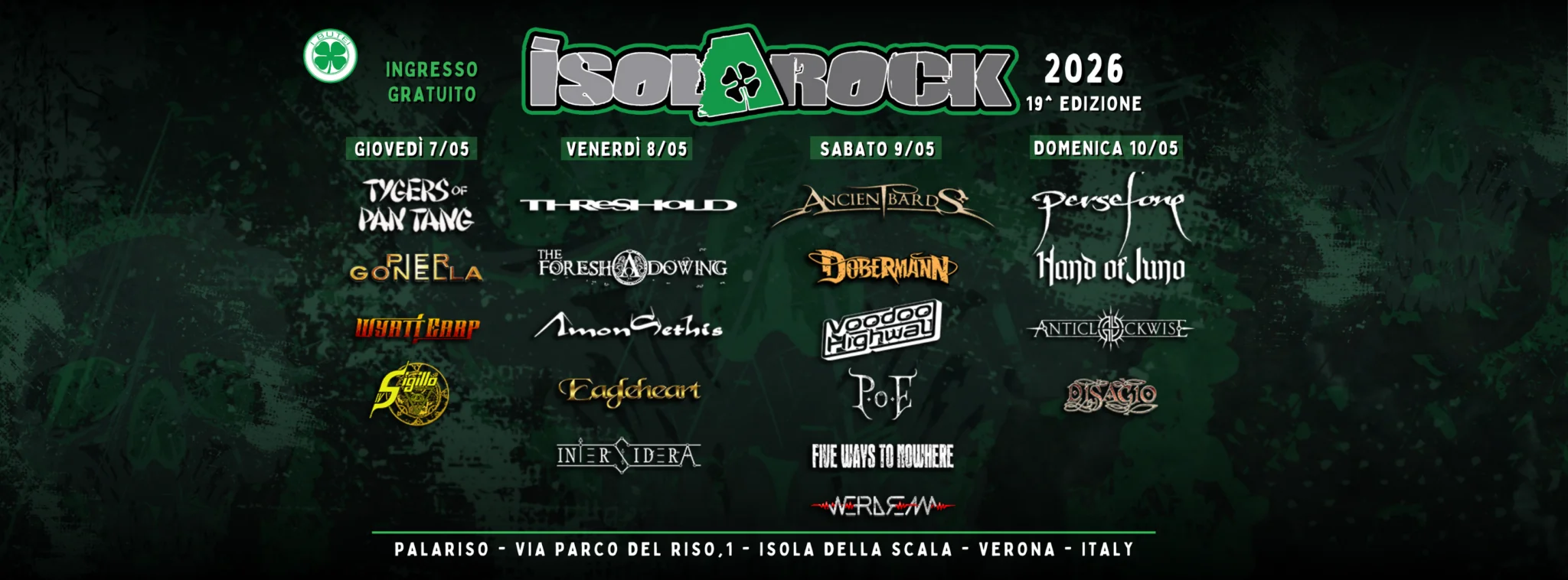 Isola Rock 2026: svelati gli orari e il running order del festival in provincia di Verona