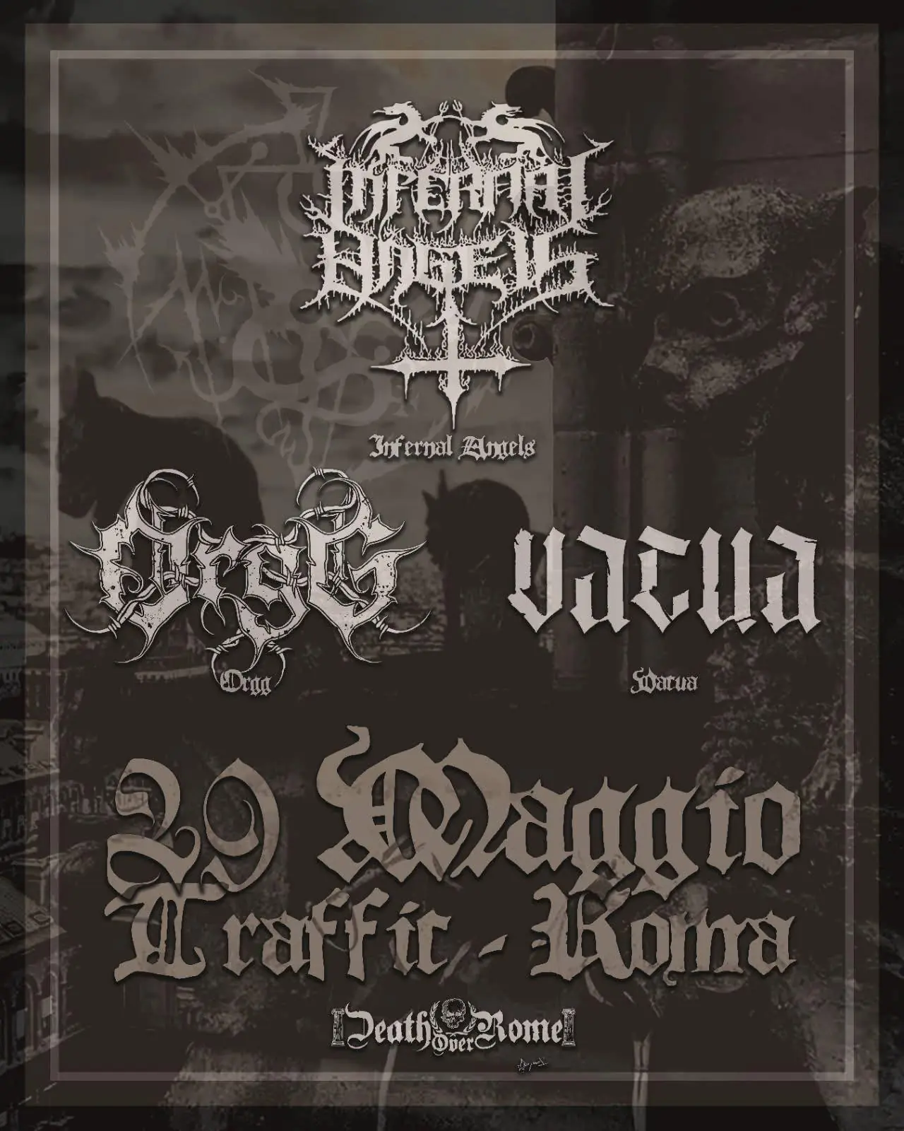 Infernal Angels, Orgg, Vacua: live il 29 maggio al Traffic di Roma