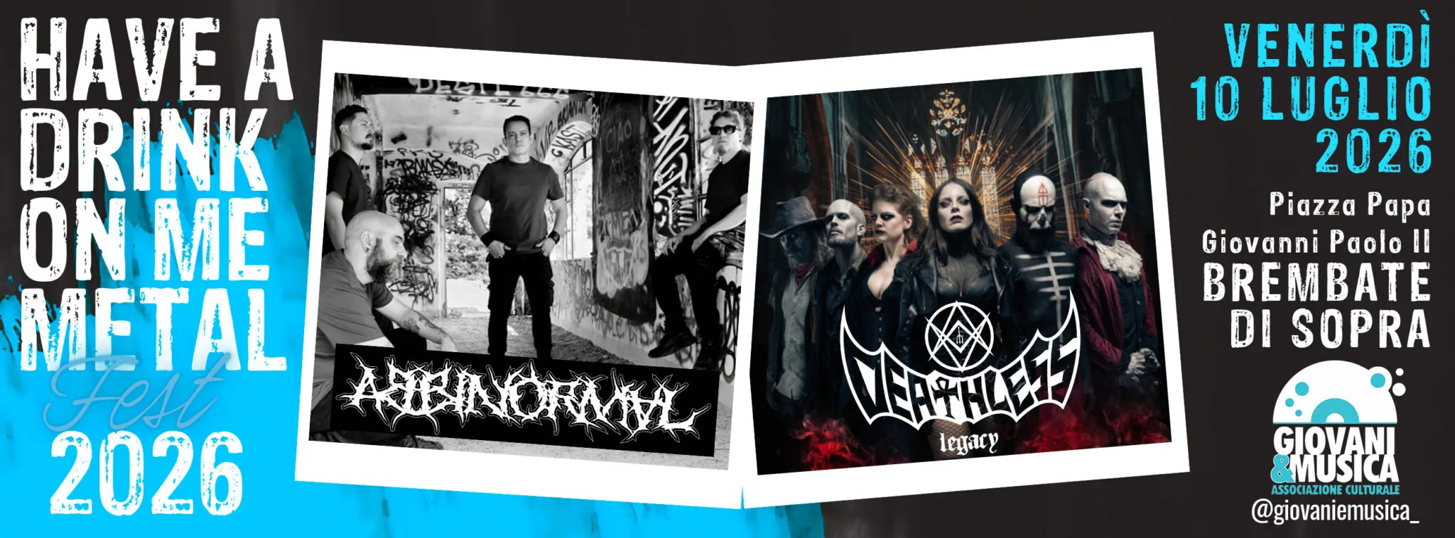 Have A Drink On Me: serata metal con Deathless Legacy e Abbinormal