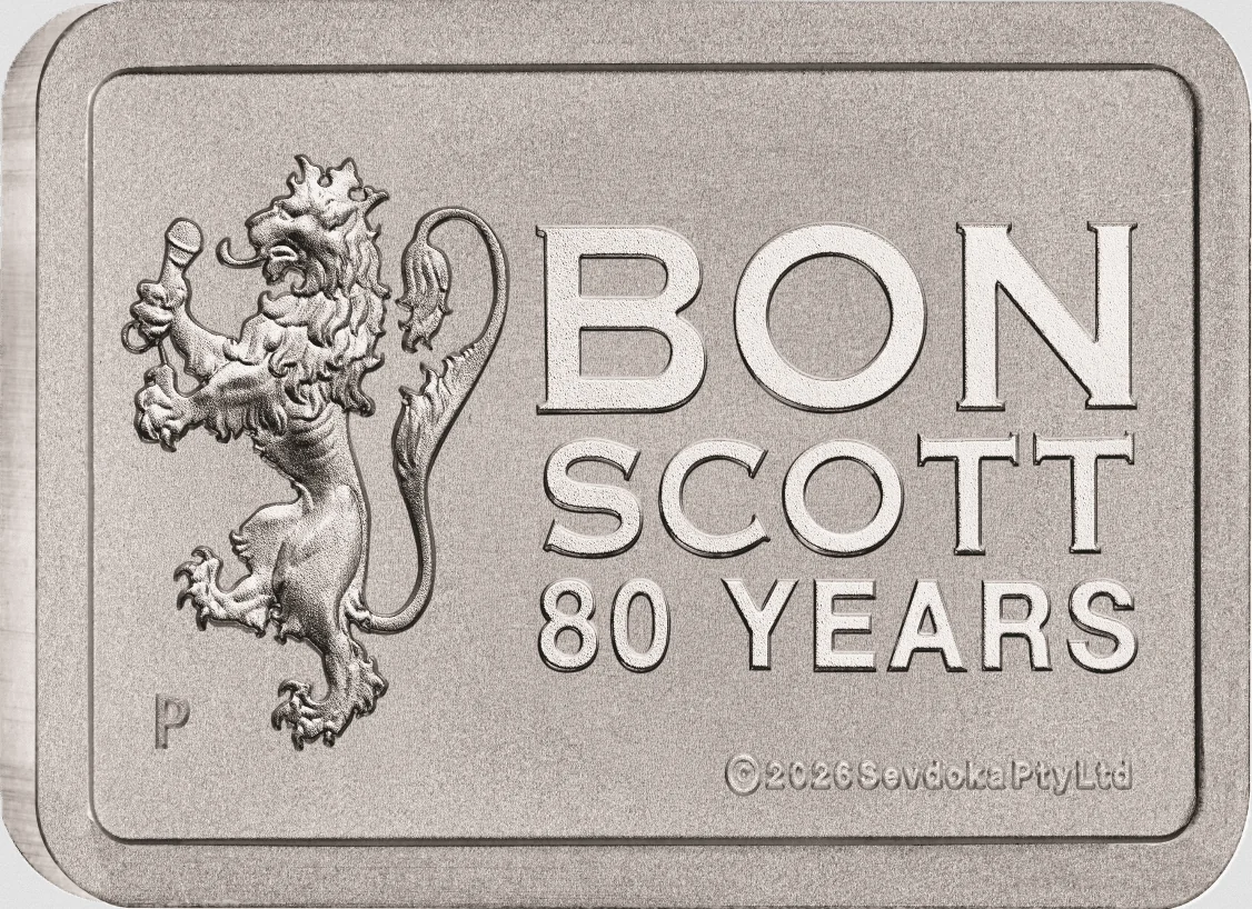 AC/DC: Perth Mint celebra gli 80 anni di Bon Scott