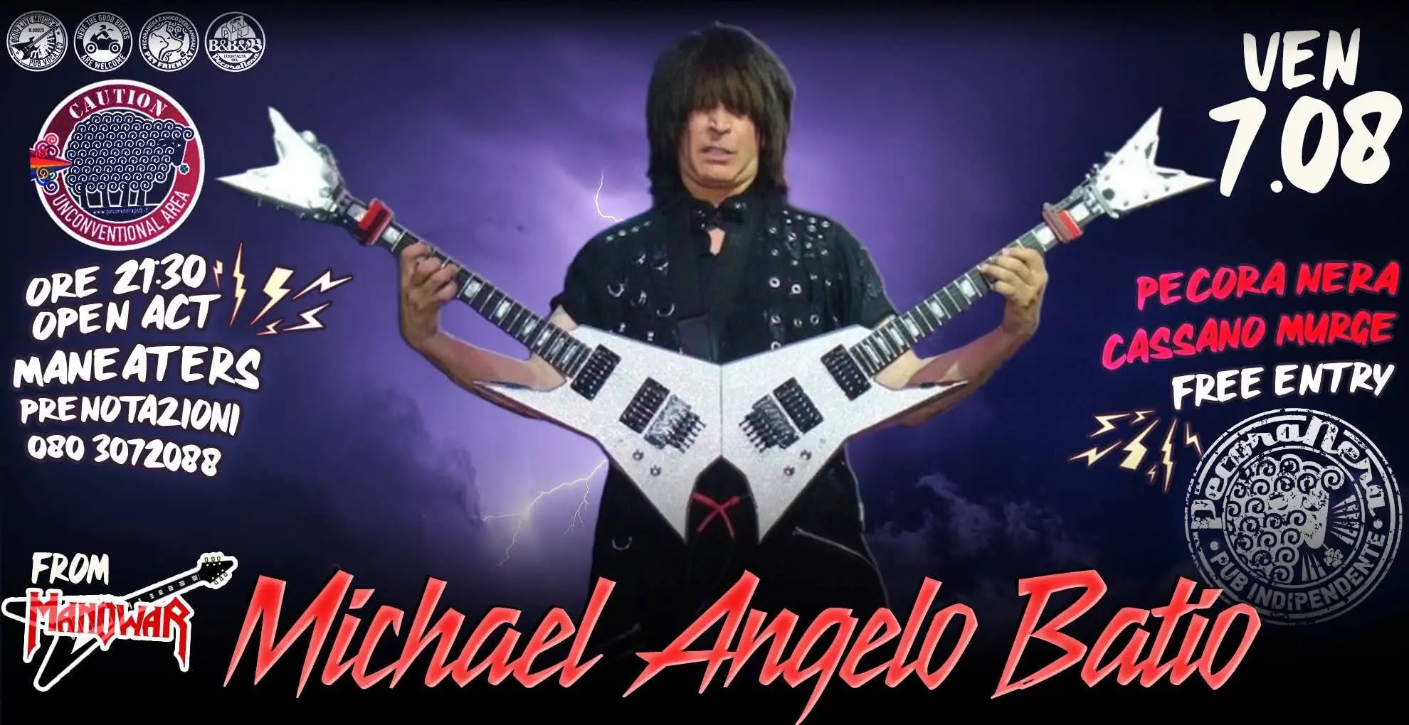 Live report: Michael Angelo Batio, Pecora Nera Country Pub, Cassano delle Murge (Ba), 7 agosto 2026