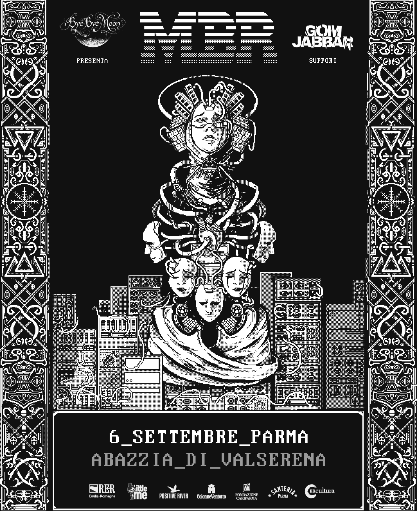 Bye Bye Moon: il 6 settembre con Gom Jabbar e Master Boot Record nell'Abbazia di Valserena (PR)