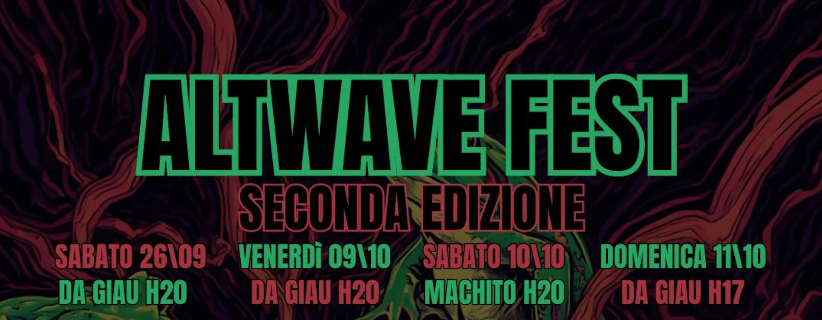 Altwave Events Fest 2026: annunciata la lineup completa delle tre serate
